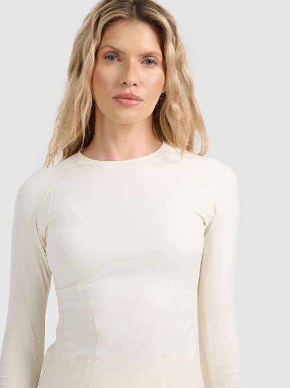 Damska bielizna termoaktywna (góra) 4F 4FWAW25USEAF203 - biała