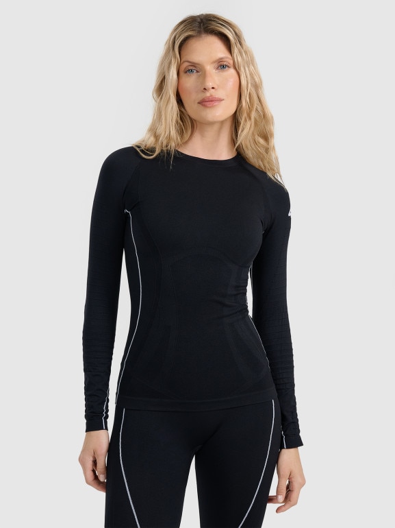 Damska bielizna termoaktywna (góra) 4F 4FWAW25USEAF203 - czarna