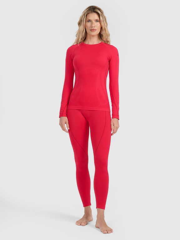 Damska bielizna termoaktywna (góra) 4F 4FWAW25USEAF203 - różowa