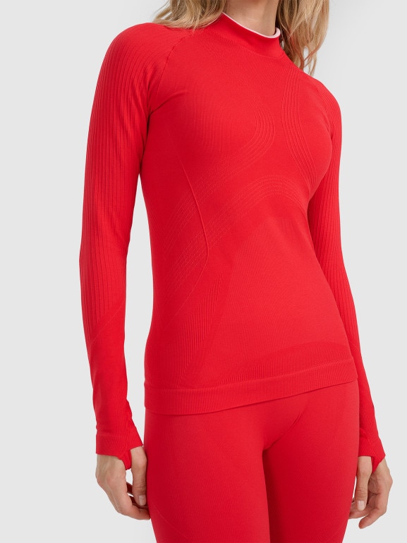 Damska bielizna termoaktywna (góra) 4F 4FWAW25USEAF205 - czerwona