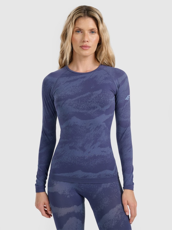 Damska bielizna termoaktywna (góra) 4F 4FWAW25USEAF208 - granatowa