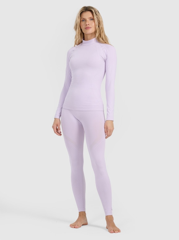 Damska bielizna termoaktywna (góra) 4F 4FWAW25USEAF216 - fioletowa