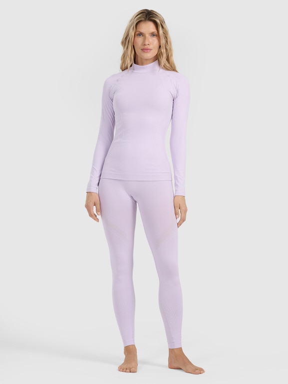 Damska bielizna termoaktywna (góra) 4F 4FWAW25USEAF216 - fioletowa