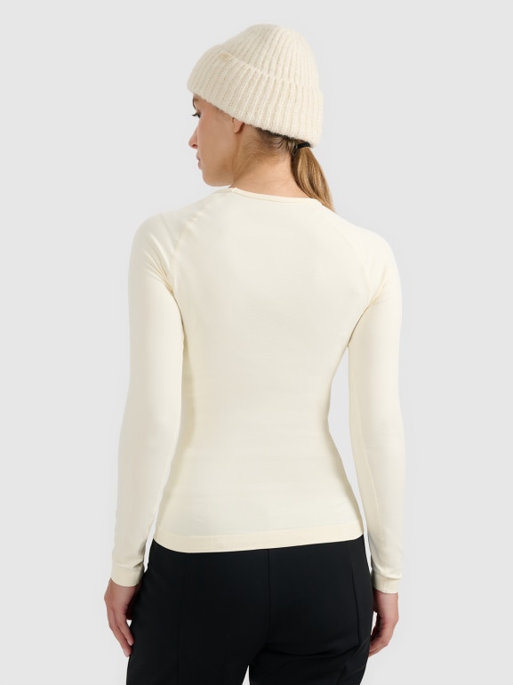 Damska bielizna termoaktywna (góra) 4F 4FWAW25USEAF220 - beżowa