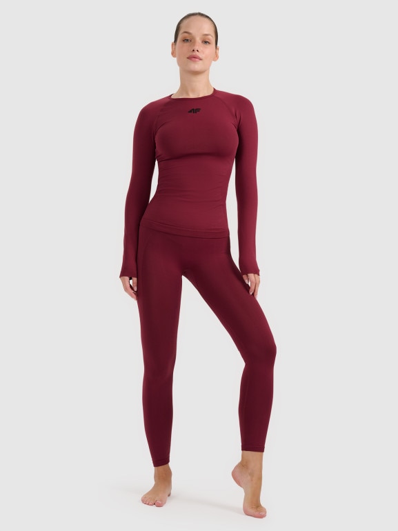 Damska bielizna termoaktywna (góra) 4F 4FWAW25USEAF220 - czerwona