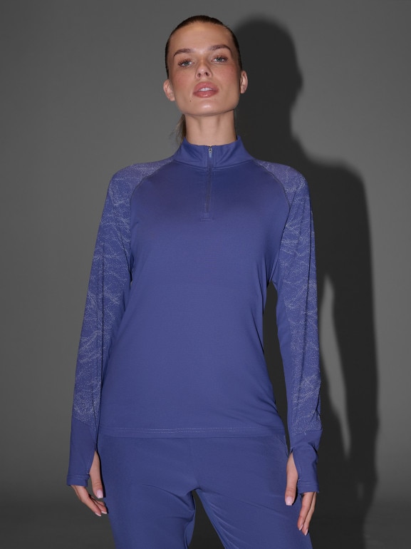 Damska bluza do biegania 4F 4FWAW25TFSWF578 - granatowa