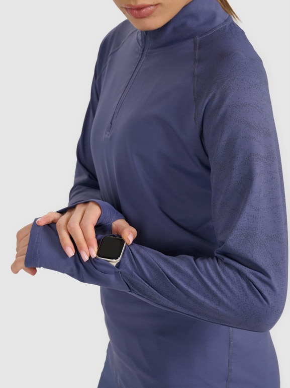 Damska bluza do biegania 4F 4FWAW25TFSWF578 - granatowa