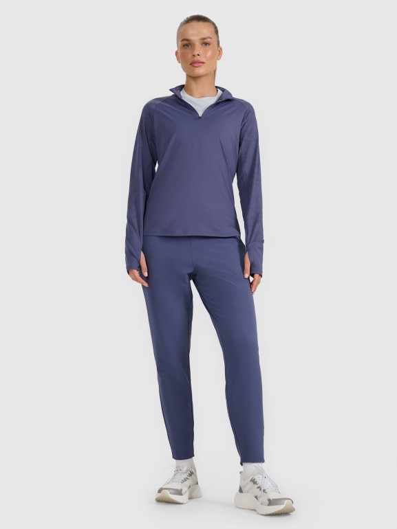 Damska bluza do biegania 4F 4FWAW25TFSWF578 - granatowa