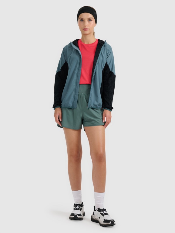 Damska bluza do biegania w terenie 4F 4FWAW25TFSWF584 - zielona