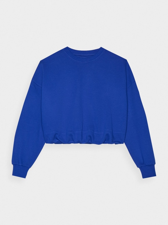 Damska bluza dresowa bez kaptura 4F 4FRSS24TSWSF2027 - niebieska 