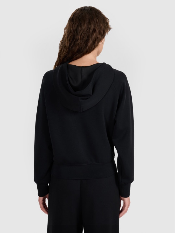 Damska bluza dresowa nierozpinana z kapturem 4F 4FWAW25TSWSF1834 - czarna