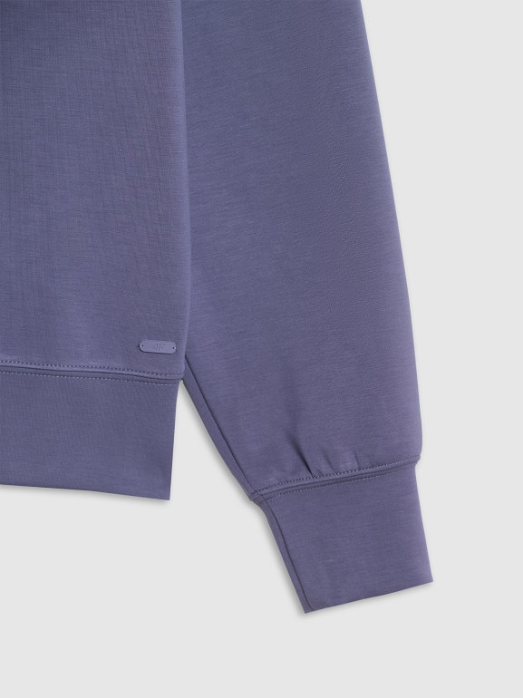 Damska bluza dresowa nierozpinana z kapturem 4F 4FWAW25TSWSF1834 - niebieska