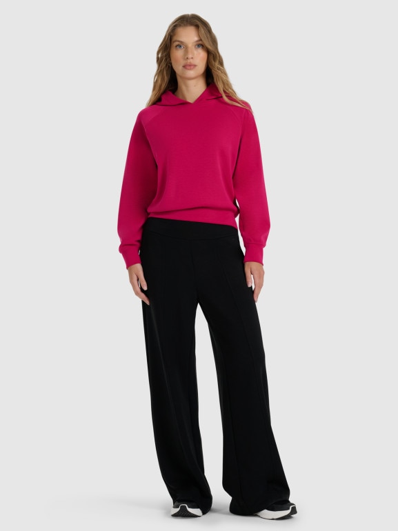 Damska bluza dresowa nierozpinana z kapturem 4F 4FWAW25TSWSF1834 - różowa