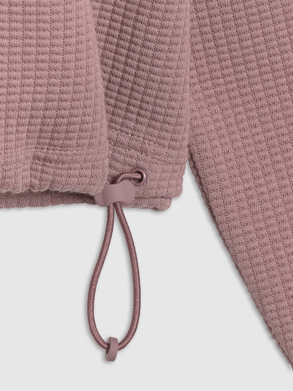 Damska bluza dresowa nierozpinana z kapturem 4F 4FWAW25TSWSF1847 - brązowa