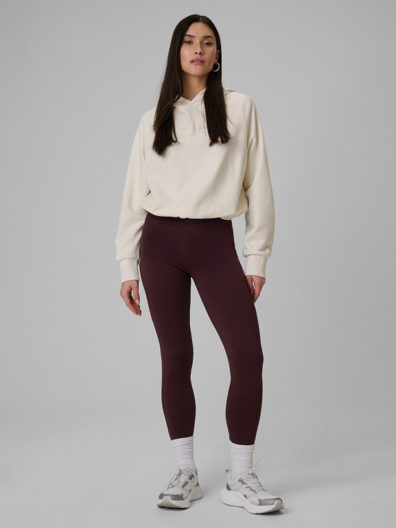 Damska bluza dresowa nierozpinana z kapturem 4F 4FWSS26TSWSF2175 - kremowa