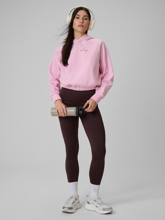 Damska bluza dresowa nierozpinana z kapturem 4F 4FWSS26TSWSF2175 - różowa