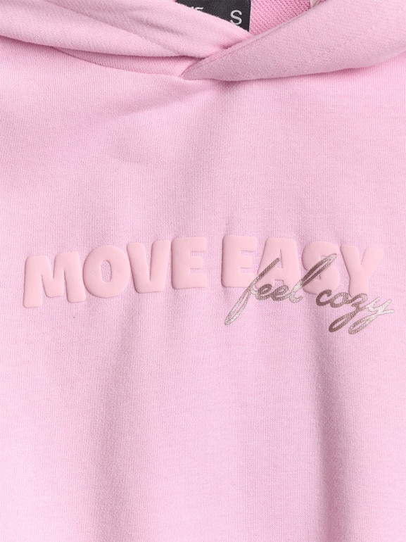 Damska bluza dresowa nierozpinana z kapturem 4F 4FWSS26TSWSF2175 - różowa
