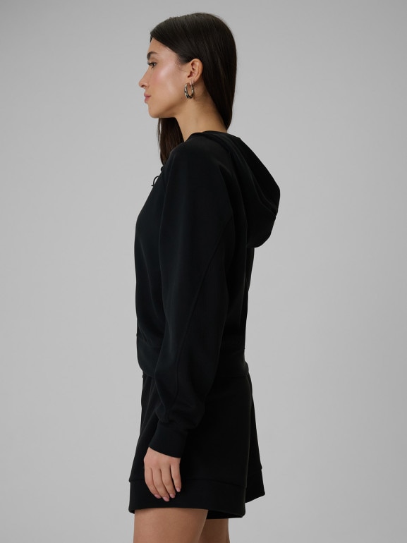 Damska bluza dresowa rozpinana z kapturem 4F 4FWSS26TSWSF2178 - czarna