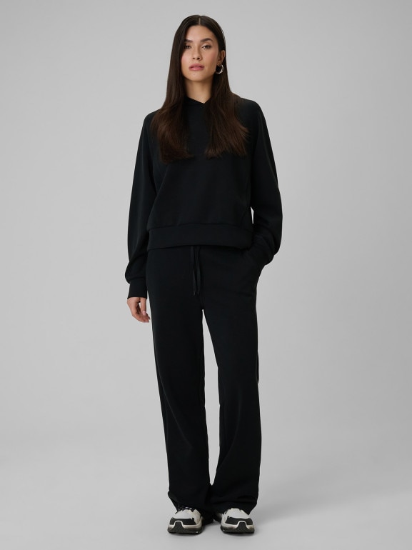 Damska bluza dresowa nierozpinana z kapturem 4f 4FWSS26TSWSF2183 - czarna