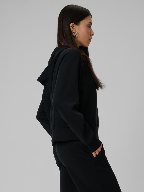 Damska bluza dresowa nierozpinana z kapturem 4f 4FWSS26TSWSF2183 - czarna