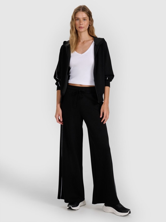 Damska bluza dresowa rozpinana z kapturem 4F 4FRAW25TSWSF2410 - czarna