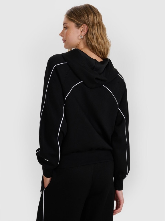 Damska bluza dresowa rozpinana z kapturem 4F 4FRAW25TSWSF2410 - czarna
