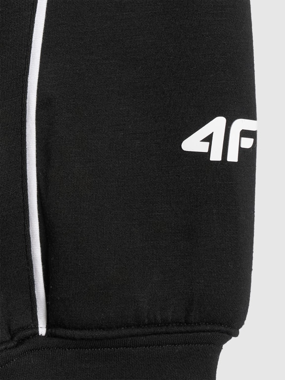 Damska bluza dresowa rozpinana z kapturem 4F 4FRAW25TSWSF2410 - czarna