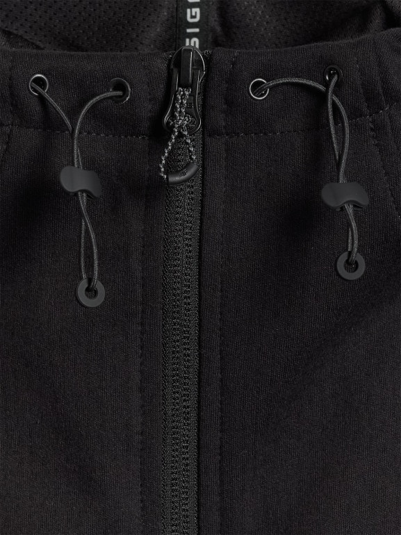 Damska bluza dresowa rozpinana z kapturem 4F 4FWSS26TSWSF2172 - czarna