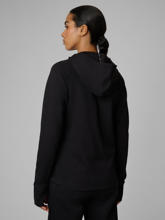 Damska bluza dresowa rozpinana z kapturem 4F 4FWSS26TSWSF2172 - czarna