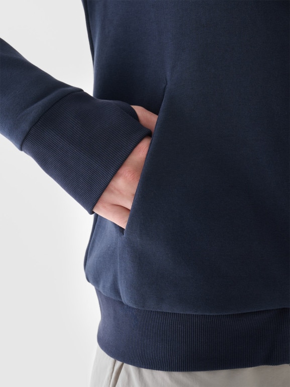 Damska bluza dresowa rozpinana z kapturem 4F NOSH4-BLD004B-30S - granatowa