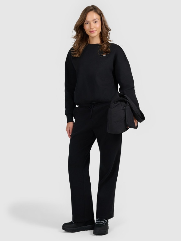 Damska bluza nierozpinana bez kaptura 4F 4FRAW25TSWSF2590 - czarna