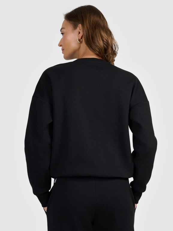 Damska bluza nierozpinana bez kaptura 4F 4FRAW25TSWSF2590 - czarna