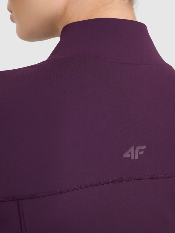 Damska bluza rozpinana bez kaptura 4F 4FWAW25TSWSF1873 - fioletowy