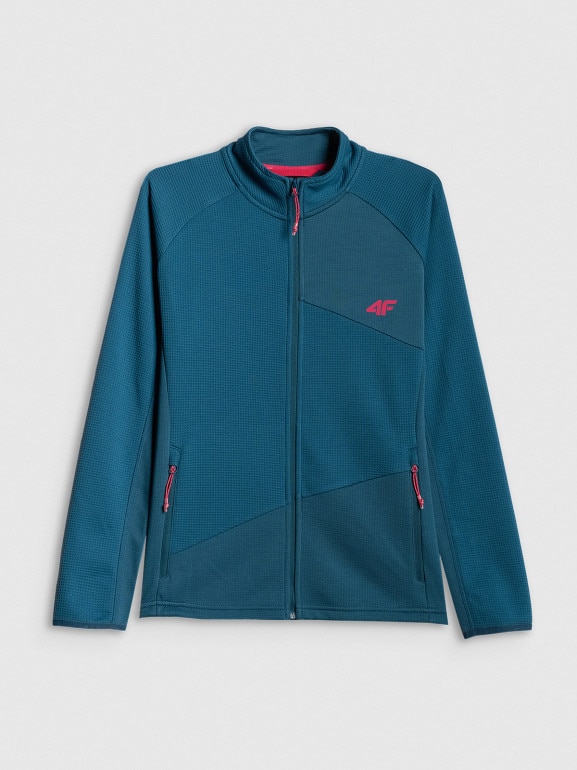 Damska bluza trekkingowa 4F 4FRSS26TFSWF0986 - turkusowa