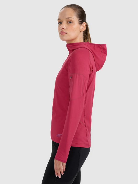 Damska bluza trekkingowa 4F 4FWAW25TFSWF591 - różowa