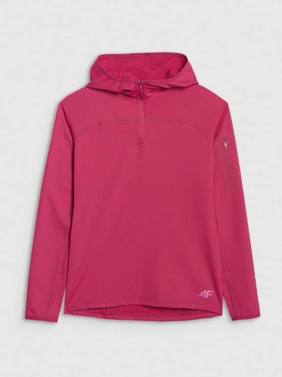 Damska bluza trekkingowa 4F 4FWAW25TFSWF591 - różowa