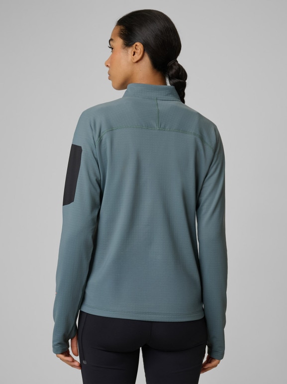 Damska bluza trekkingowa slim 4F 4FWSS26TFSWF642 - denim