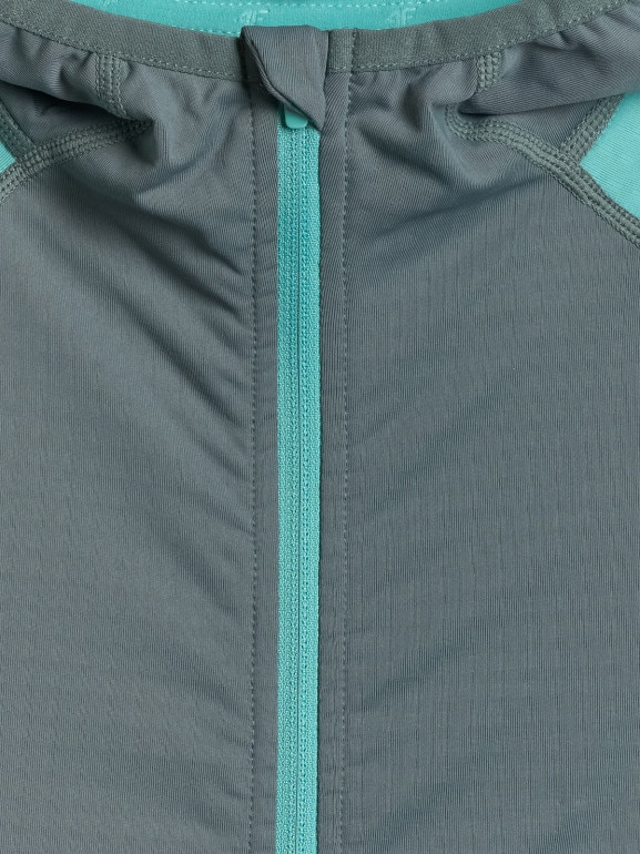 Damska bluza trekkingowa z kapturem 4F 4FWSS26TFSWF641 - zielona