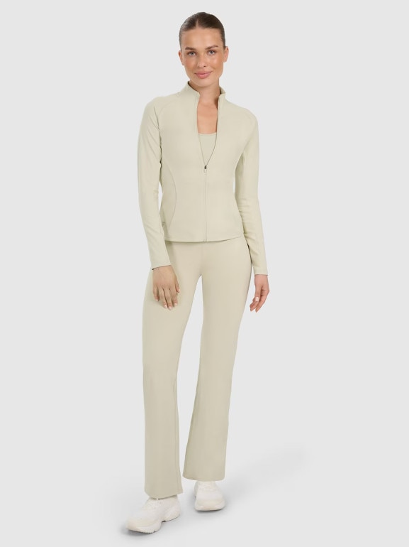 Damska bluza treningowa 4F 4FRAW25TFSWF0808 - beżowa