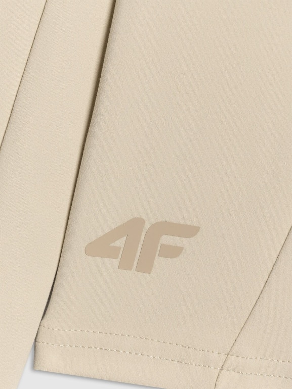 Damska bluza treningowa 4F 4FRAW25TFSWF0808 - beżowa