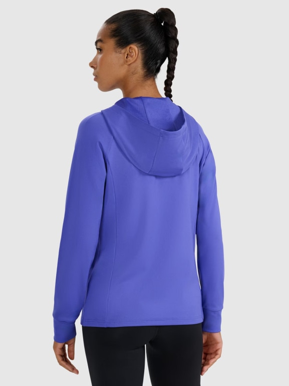 Damska bluza treningowa 4F 4FWAW25TFSWF585 - niebieska