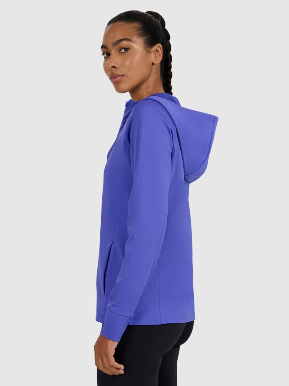 Damska bluza treningowa 4F 4FWAW25TFSWF585 - niebieska