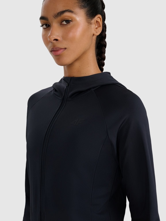 Damska bluza treningowa 4F 4FWMM00TFSWF653 - czarna