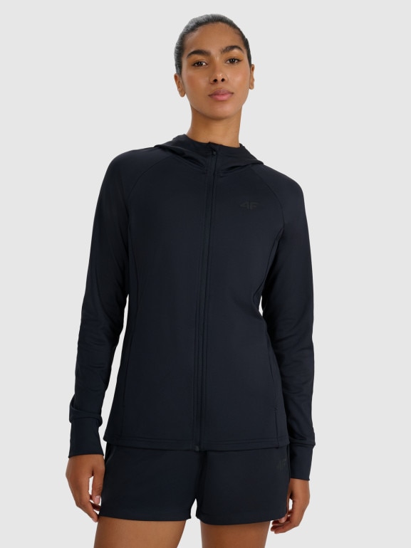 Damska bluza treningowa 4F 4FWMM00TFSWF653 - czarna