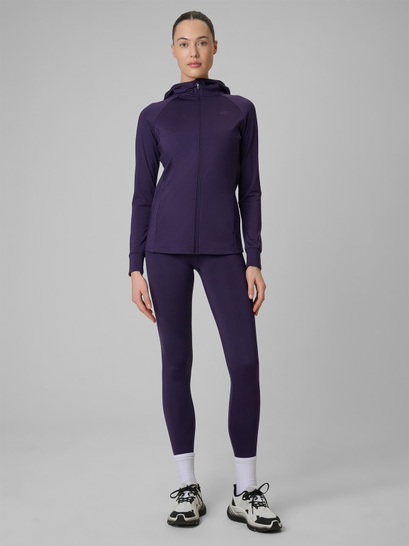 Damska bluza treningowa 4F 4FWSS26TFSWF656 - fioletowa