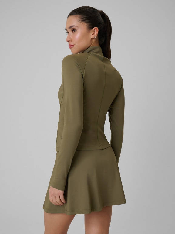 Damska bluza treningowa slim 4F 4FWSS26TFSWF645 - khaki