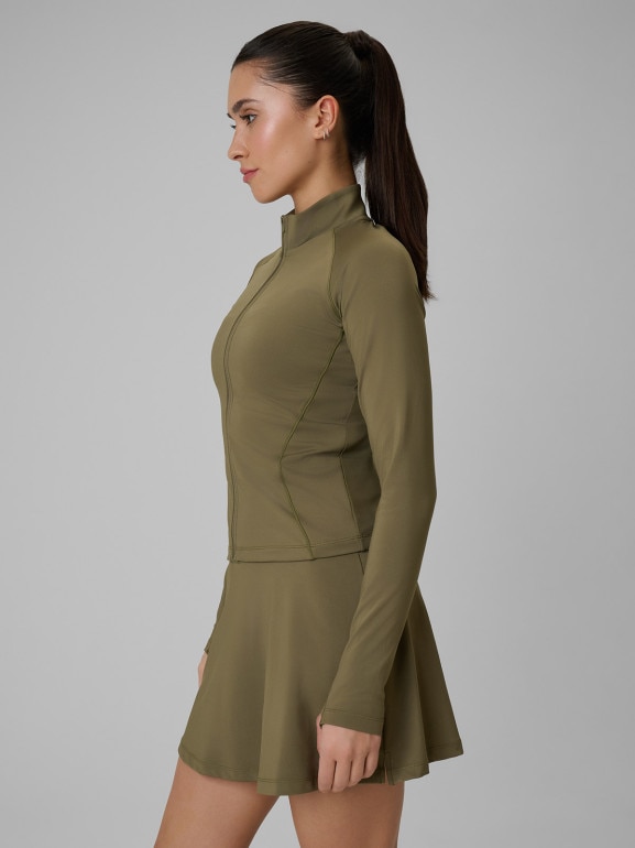 Damska bluza treningowa slim 4F 4FWSS26TFSWF645 - khaki