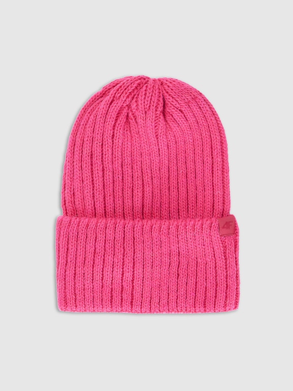 Damska czapka zimowa 4F 4FRAW25ACAPF0802 - różowa