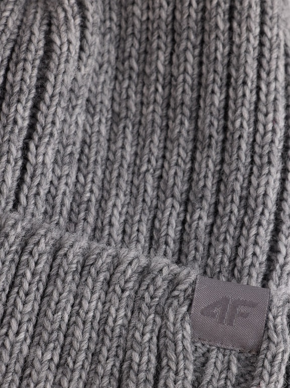 Damska czapka zimowa 4F 4FRAW25ACAPF0802 - szara