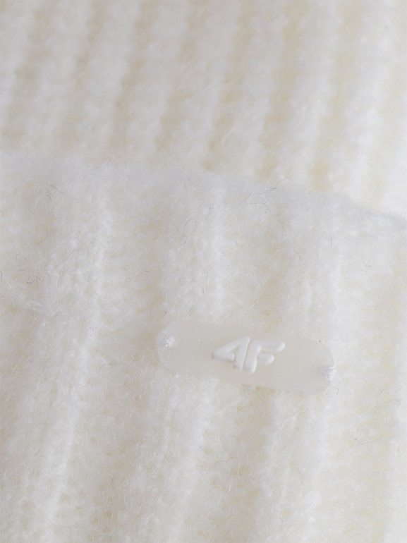 Damska czapka zimowa 4F 4FWAW25ACAPF568 - beżowa